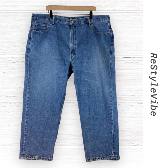 LEVI’S Men’s Size 46x29 Denim Jeans 550 Relaxed Fit Red Tab Tapered Leg Style - Picture 1 of 14